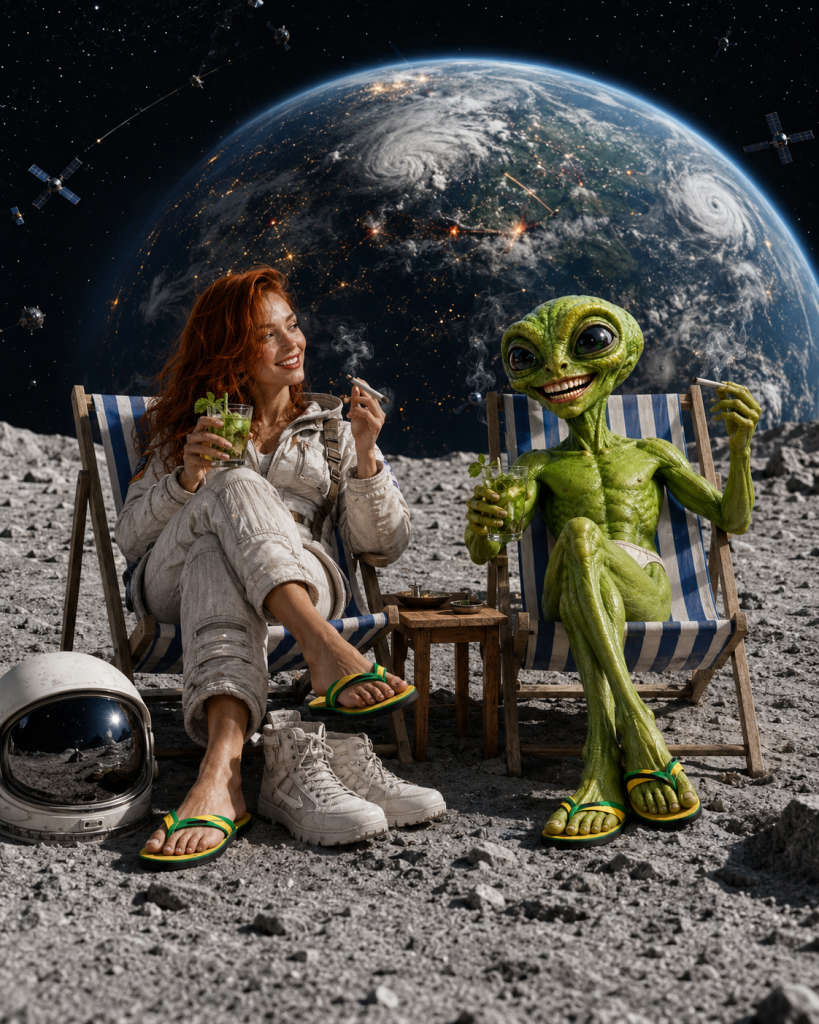 Roxanne et Zénith sur la lune